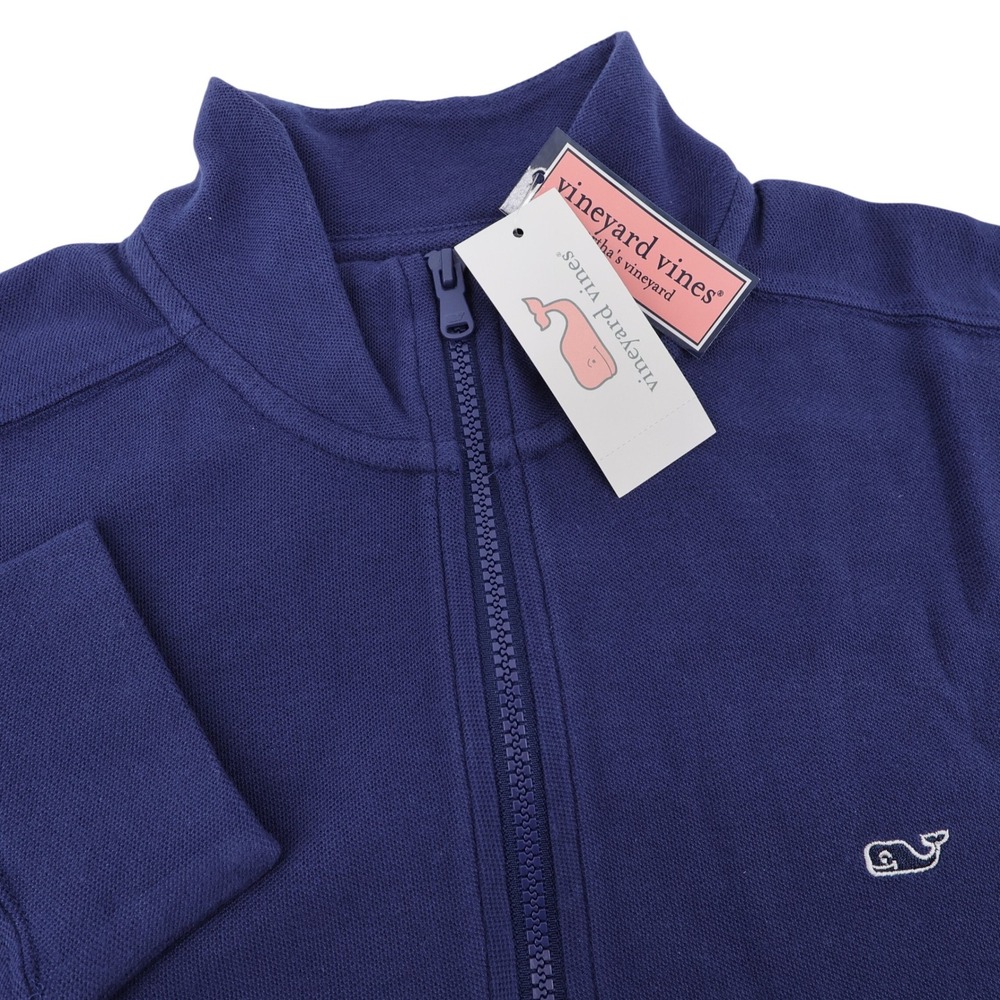 NEW‎ Vineyard Vines Broadfield 1/4 Zip Pullover Deep Bay Blue Mens Medium Shirt